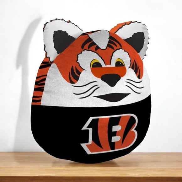 NFL Cincinnati Bengals Official Team Plush Stuffed Animal Soft Squish Me Pillow - Picture 1 of 6